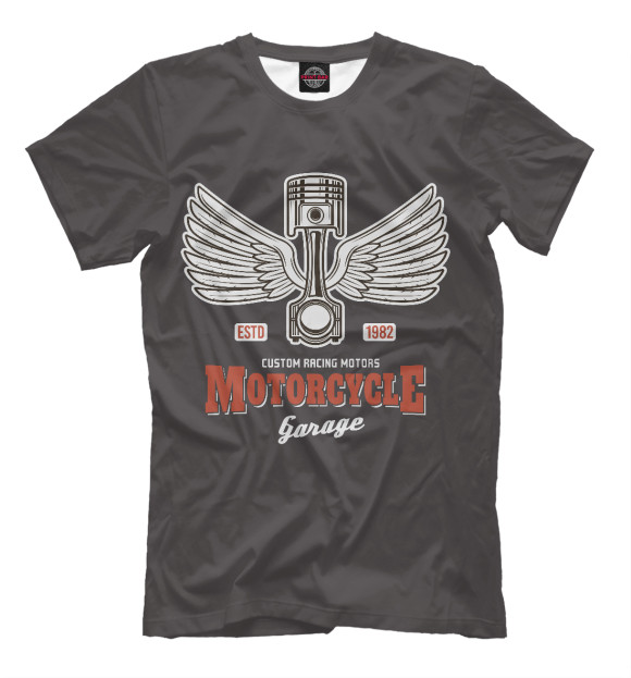 Мужская футболка с изображением Garage цвета Белый
