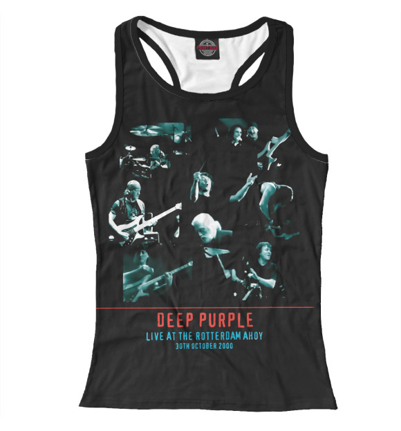 Женская майка-борцовка с изображением Deep Purple цвета Белый