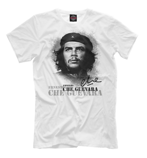 Мужская футболка с изображением Че Гевара (белый фон) цвета Белый