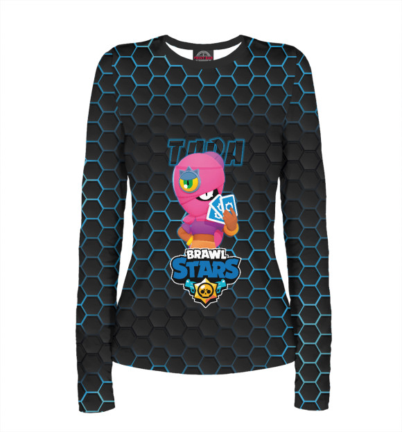 Женский лонгслив с изображением Тара. Brawl Stars цвета Белый