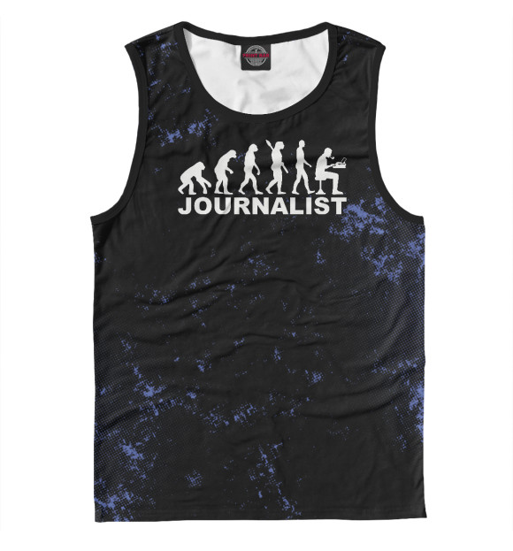 Майка для мальчика с изображением Journalist evolution цвета Белый