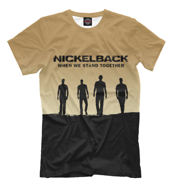 Мужская футболка с изображением Nickelback цвета Белый