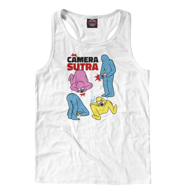 Мужская майка-борцовка с изображением Camera Sutra цвета Белый