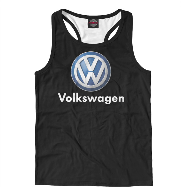 Мужская майка-борцовка с изображением Volkswagen цвета Белый