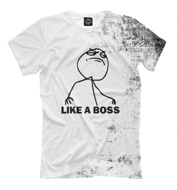 Футболка для мальчиков с изображением Like A Boss Meme цвета Белый