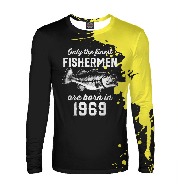 Мужской лонгслив с изображением Fishermen 1969 цвета Белый