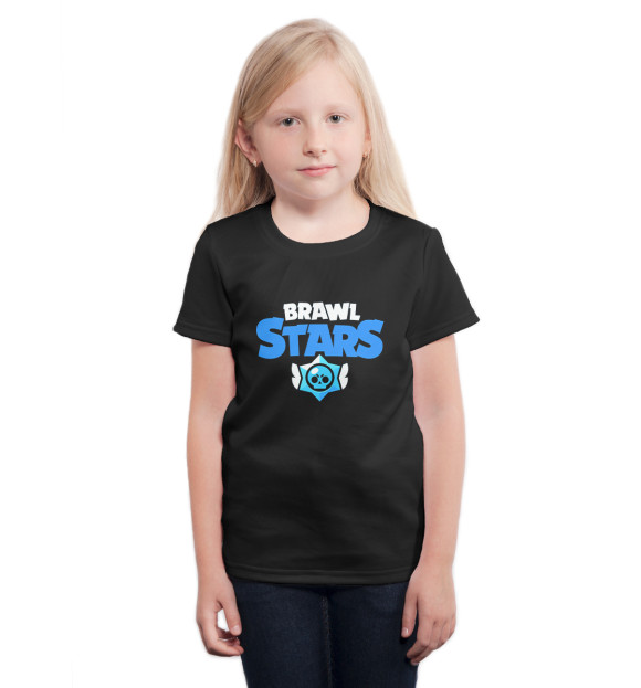 Футболка для девочек с изображением Brawl Stars цвета Белый