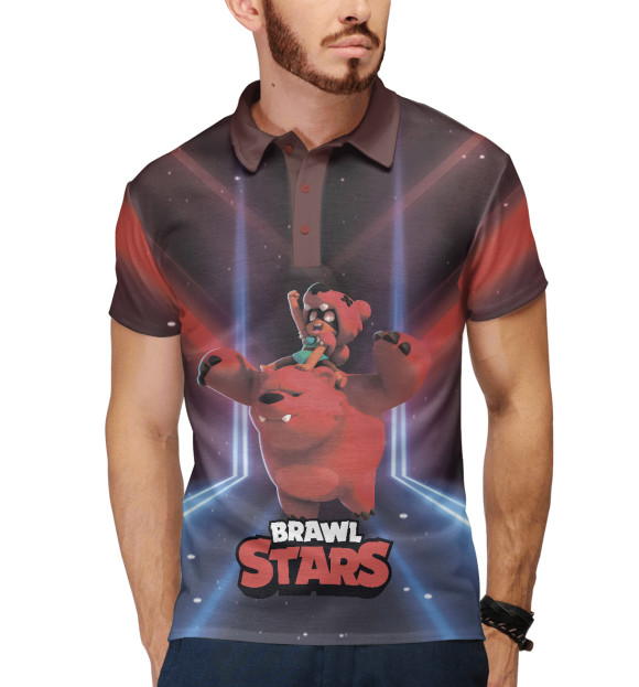Мужское поло с изображением Brawl stars Nita Нита цвета Белый