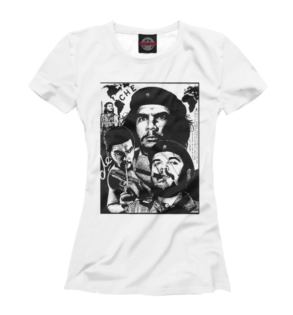 Женская футболка с изображением Че Гевара цвета Белый