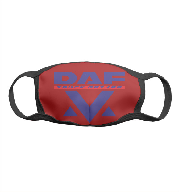 Маска тканевая с изображением DAF цвета Белый