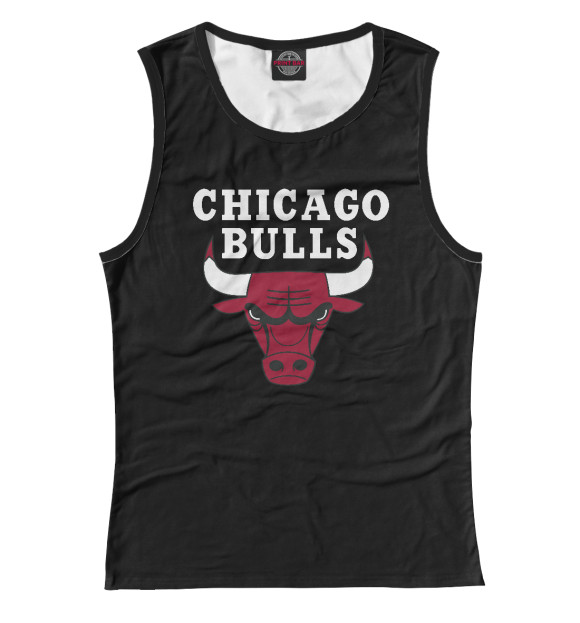 Майка для девочки с изображением Chicago Bulls цвета Белый