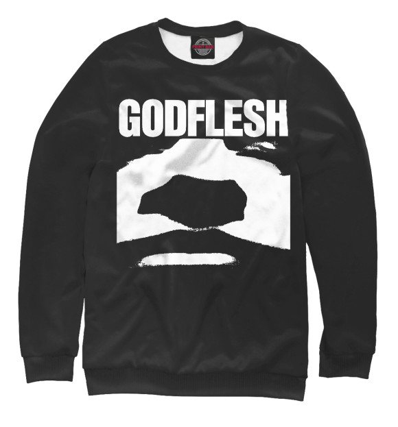 Свитшот для девочек с изображением Godflesh цвета Белый