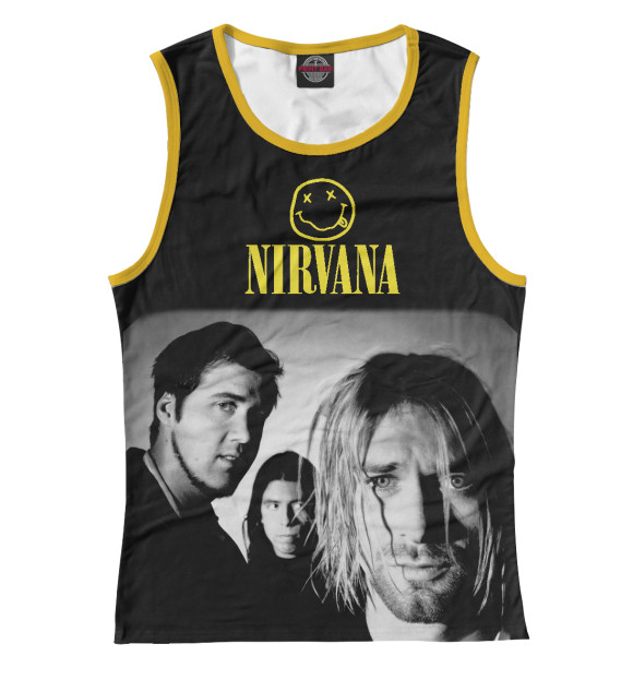 Майка для девочки с изображением Nirvana цвета Белый