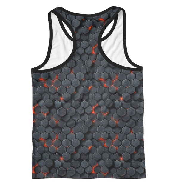 Мужская майка-борцовка с изображением Лучшая броня цвета Белый