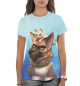 Женская футболка Пёсель и котейка