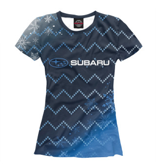 Женская футболка Subaru - Снежный
