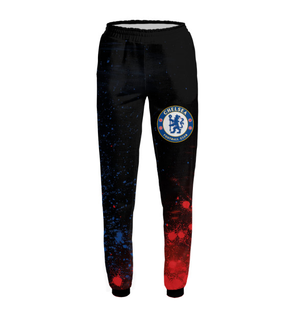 Женские спортивные штаны с изображением Chelsea F.C. / Челси цвета Белый