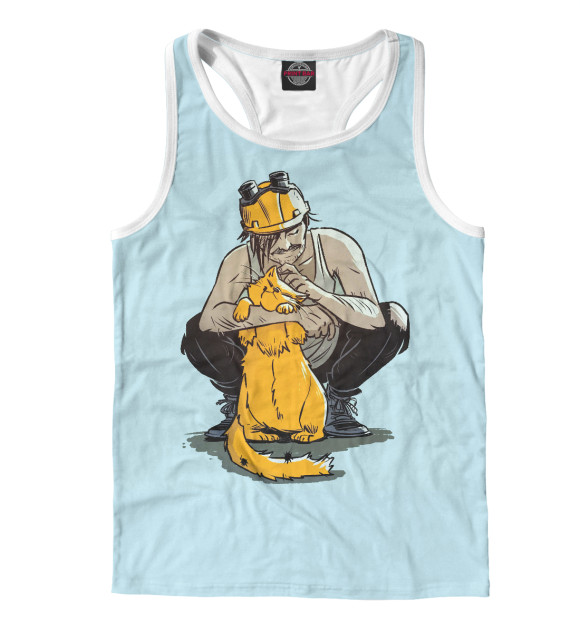 Мужская майка-борцовка с изображением Катамаранов цвета Белый