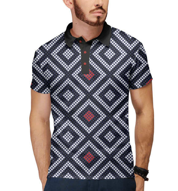 Мужское поло с притом USSR цвета Белый Мужское поло с изображением USSR цвета Белый