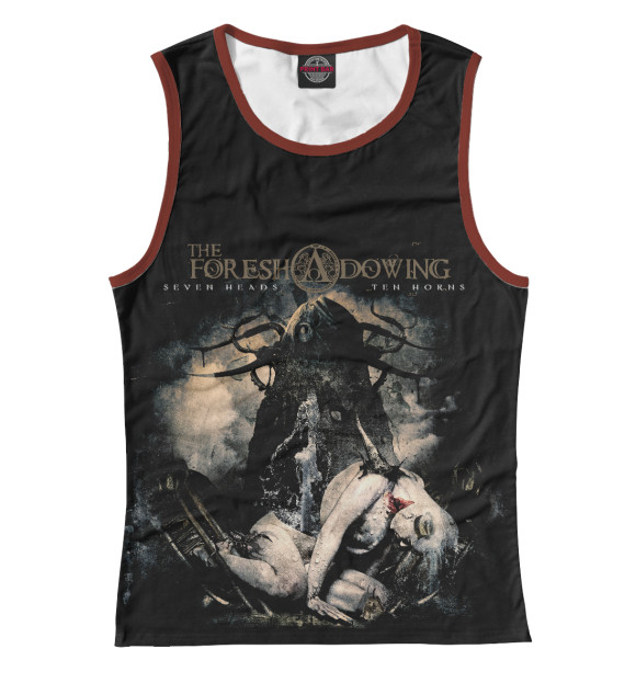 Женская майка с изображением The foreshadowing цвета Белый