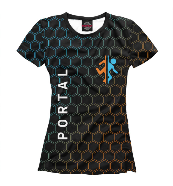 Женская футболка с изображением Portal / Портал цвета Белый