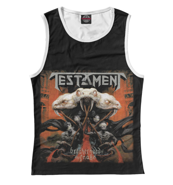 Майка для девочки с изображением Testament цвета Белый