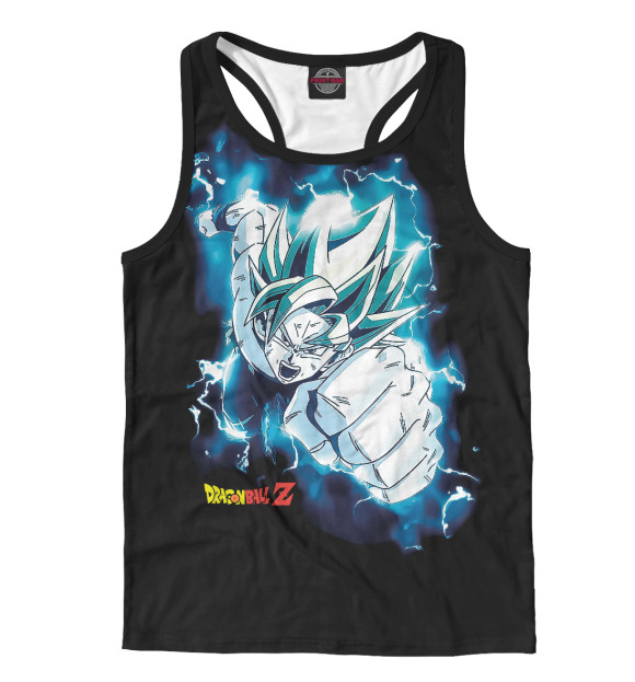 Мужская майка-борцовка с изображением Dragon Ball цвета Белый