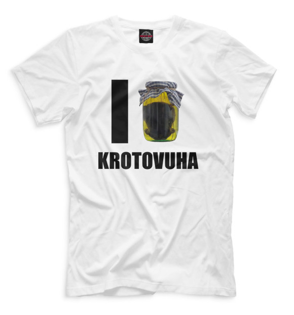 Мужская футболка с изображением Krotovuha цвета Белый