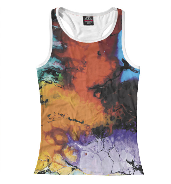 Женская майка-борцовка с изображением Color цвета Белый