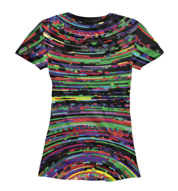 Женская футболка с изображением Color pattern линии цвета Белый