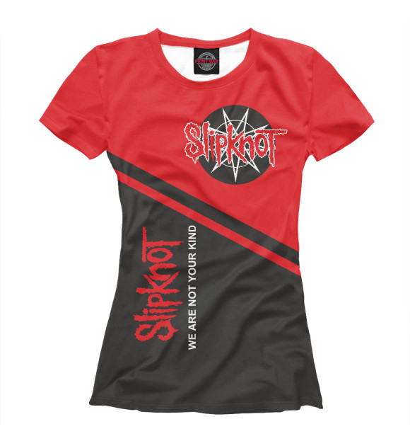 Женская футболка с изображением Slipknot - мы не такие, как вы цвета Белый