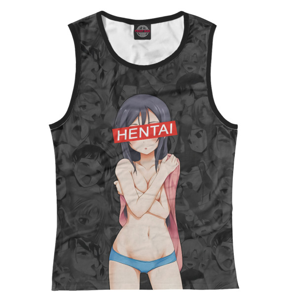Женская майка с изображением Хентай цвета Белый