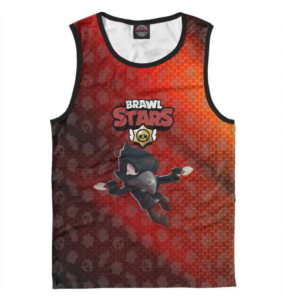 Майка для мальчика с изображением CROW цвета Белый