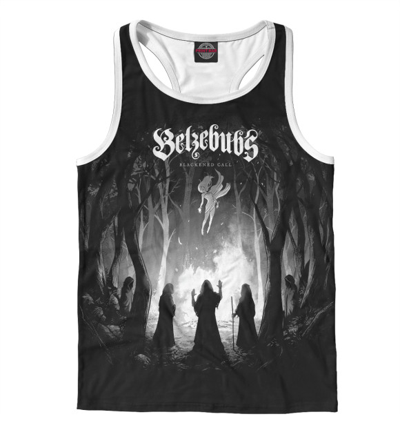 Мужская майка-борцовка с изображением Belzebubs цвета Белый