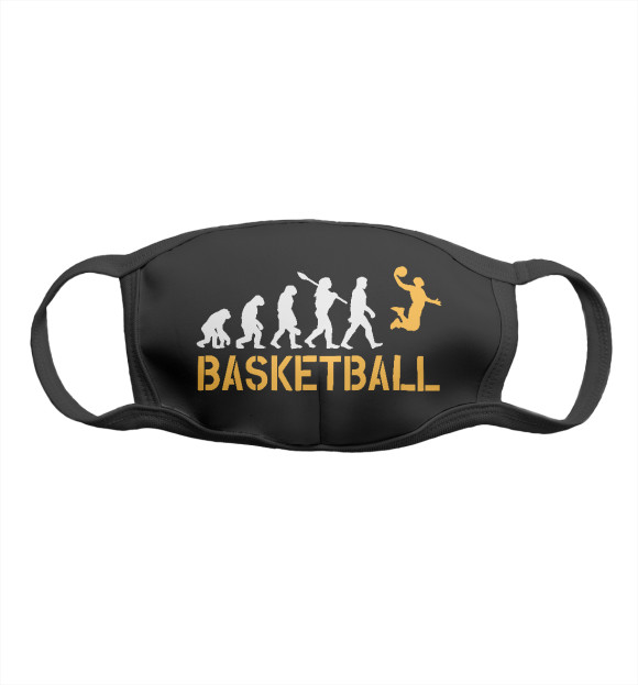 Маска тканевая с изображением Basketball цвета Белый