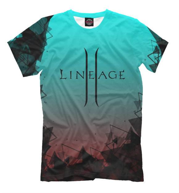 Мужская футболка с изображением Lineage | Линейдж цвета Белый