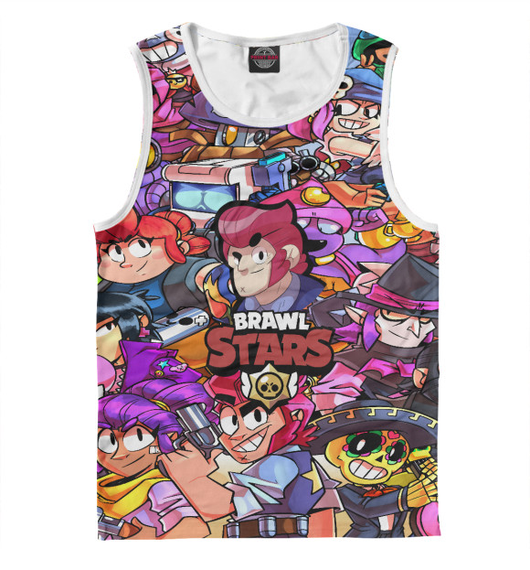 Мужская майка с изображением Brawl Stars COLT цвета Белый