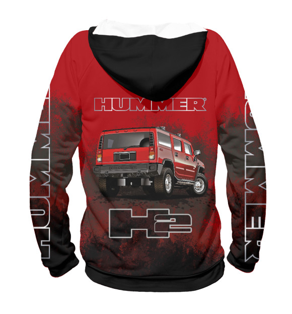 Женское худи с изображением Hummer H2 Red цвета Белый