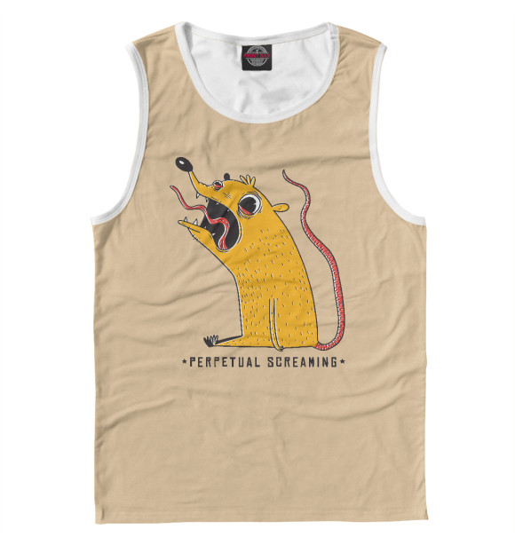 Майка для мальчика с притом Вечный крик цвета Белый Майка для мальчика с изображением Вечный крик цвета Белый