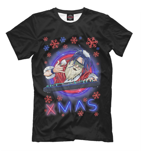 Футболка для мальчиков с изображением Santa Claus XMAS цвета Белый