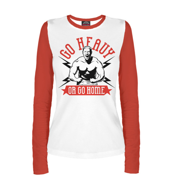 Женский лонгслив с изображением Качайся или Вали цвета Белый