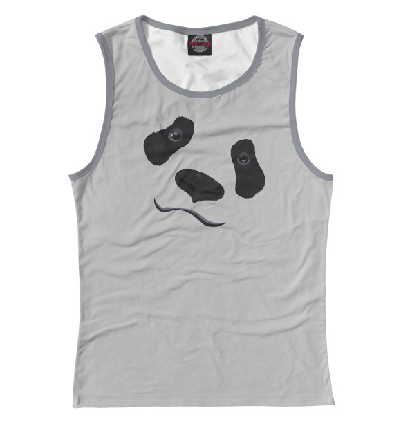 Майка для девочки с изображением Взгляд панды цвета Белый