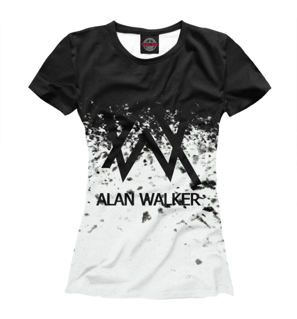 Женская футболка с изображением Alan Walker цвета Белый
