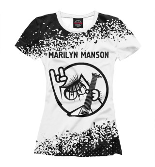 Футболка для девочек Marilyn Manson / Кот