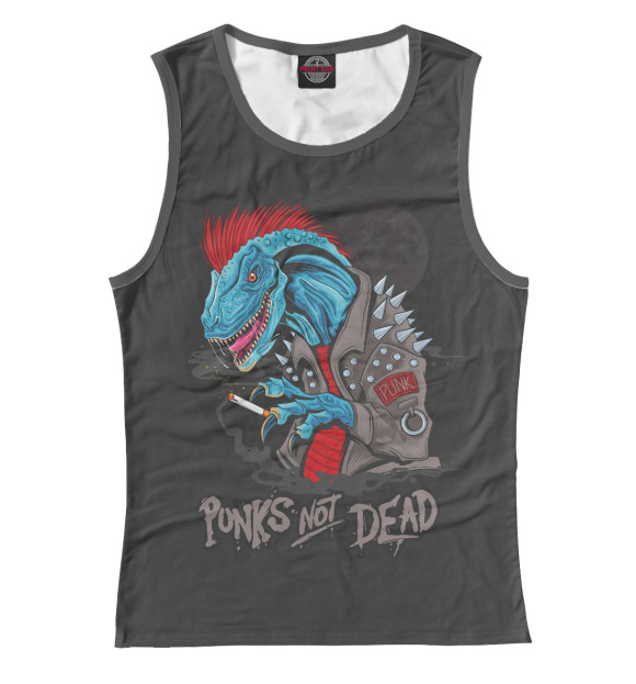 Майка для девочки с изображением Punk’s Not Dead цвета Белый