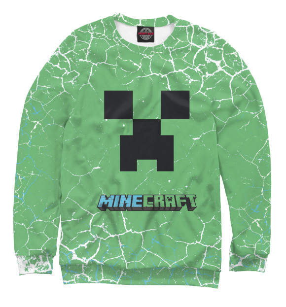 Свитшот для девочек с изображением Minecraft цвета Белый