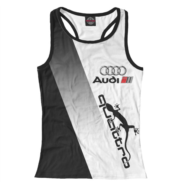 Женская майка-борцовка с изображением Audi цвета Белый