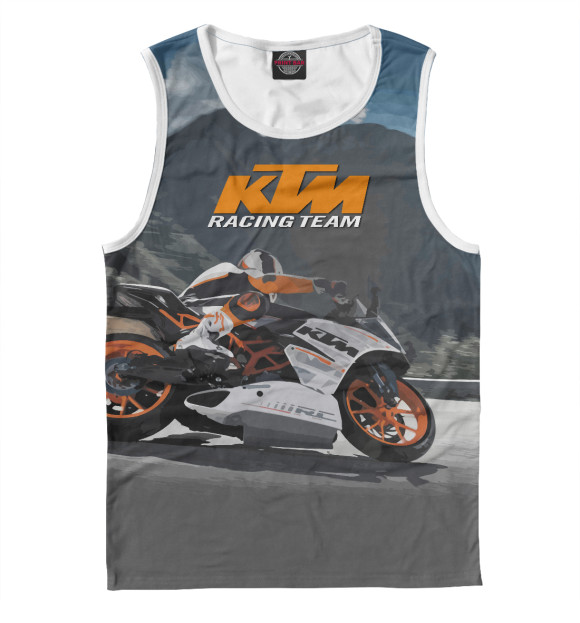 Майка для мальчика с изображением KTM Racing team цвета Белый