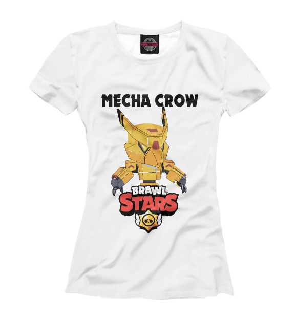 Футболка для девочек с изображением Brawl Stars CROW цвета Белый