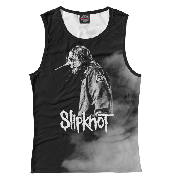 Майка для девочки с притом Slipknot цвета Белый Майка для девочки с изображением Slipknot цвета Белый